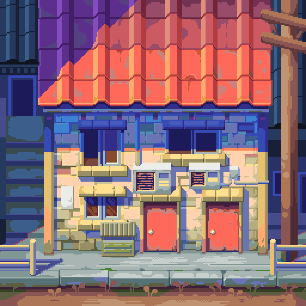 A peaceful day.
 #pixelart #ドット絵