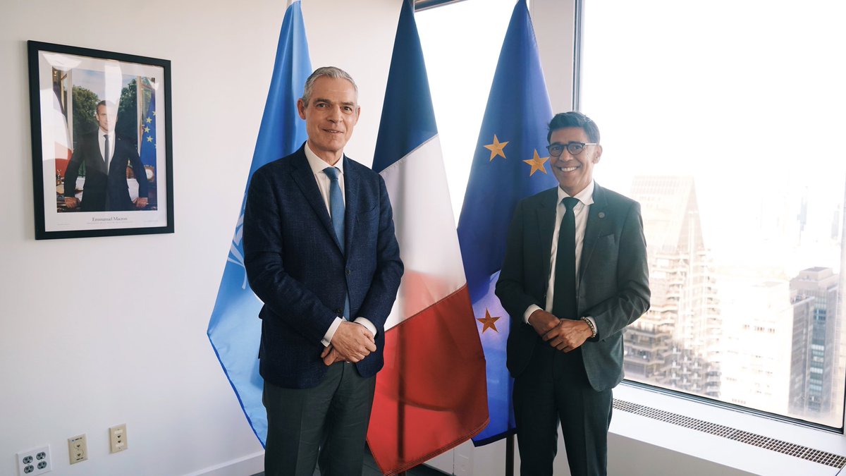 younousomarjee's tweet image. 🔴 Fin de mission à New-York par un échange extrêmement riche avec Son Excellence Jérôme Bonnafont, Ambassadeur, Représentant permanent de la France auprès de l’Organisation des Nations unies à New York. Que je remercie pour la qualité de son accueil et les analyses partagées.…