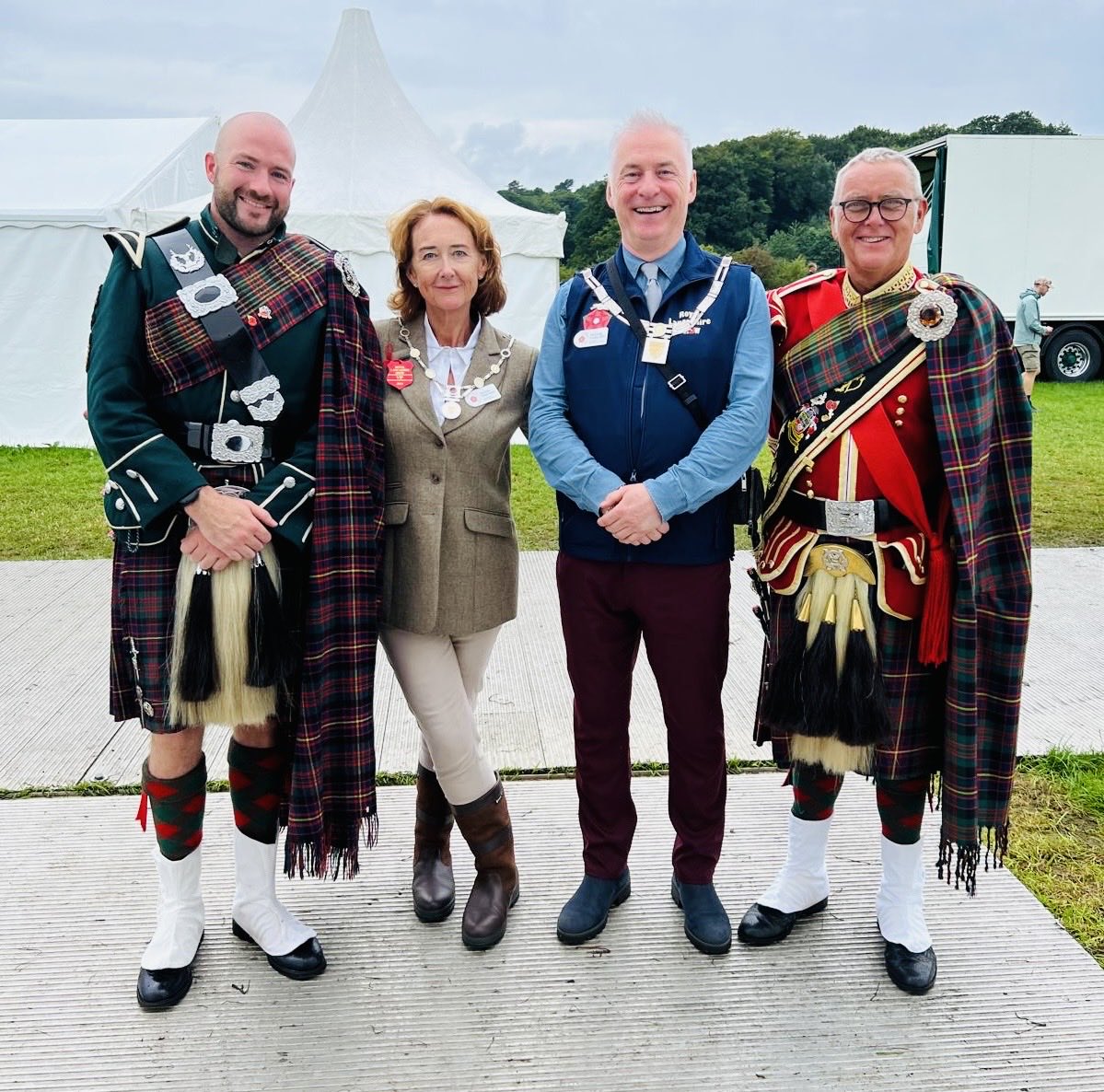 Regimental pipe  band at the Royal Lancashire show