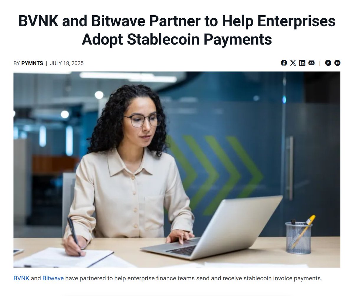ChadSteingraber's tweet image. Here we go, as Stablecoin partnerships start to get announced. // RLUSD // BVNK // Bitwave
It'll spread like wildfire.
"No one wants to be last."