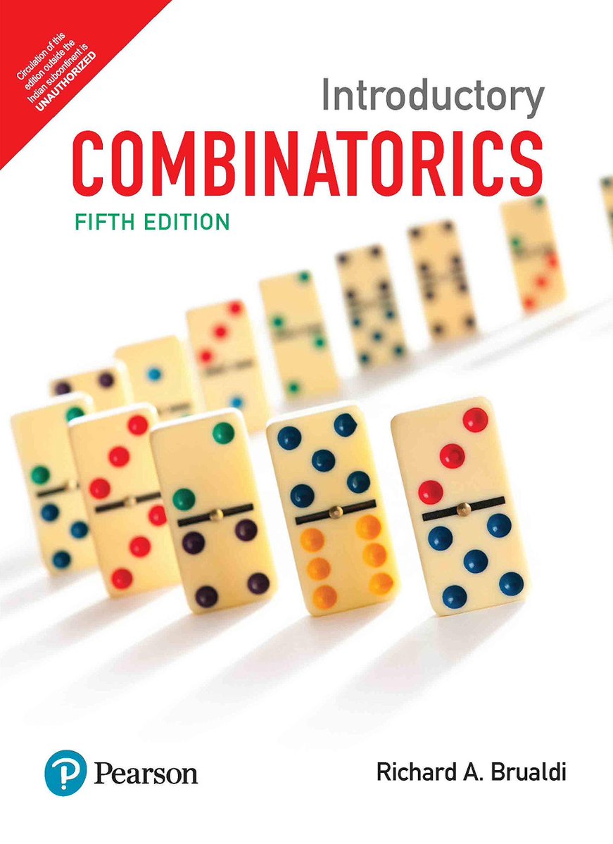 Riazi_Cafe_en's tweet image. Introductory Combinatorics
by Richard A. Brualdi
Covers permutations, combinations, binomial coefficients, inclusion-exclusion, recurrence relations, etc.
Archive link: archive.org/details/introd…