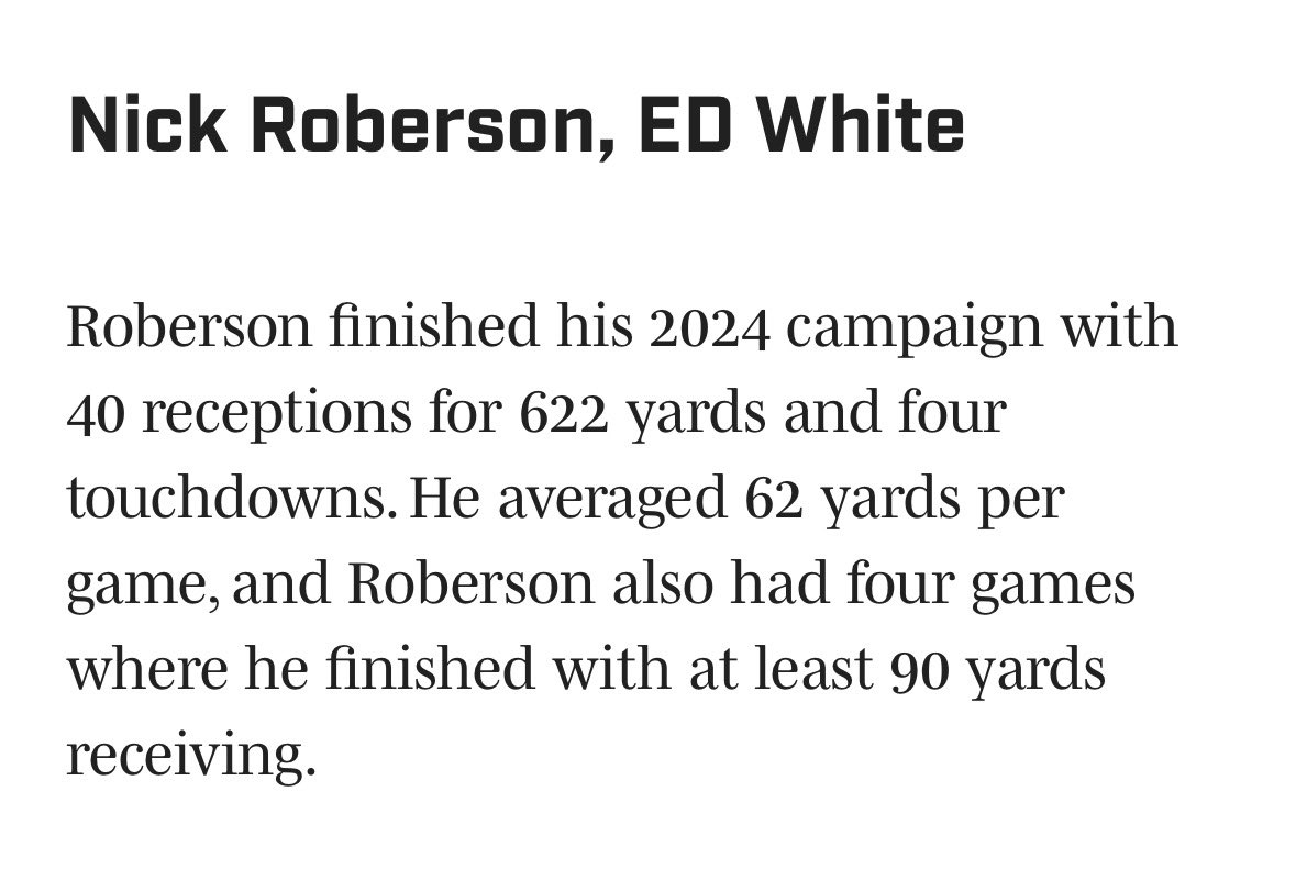 Nick Roberson 2026 WR (@nickroberson_) on Twitter photo Appriciate the write up from <a href="/reed_green7/">Reed Green</a> and <a href="/HighSchoolOnSI/">High School On SI</a>. Coming for it all for my senior season!! Appriciate the write up from <a href="/reed_green7/">Reed Green</a> and <a href="/HighSchoolOnSI/">High School On SI</a>. Coming for it all for my senior season!!