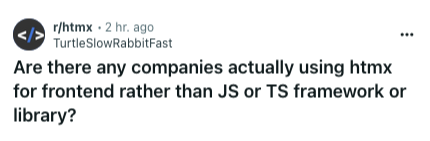 htmx.org / CTO of Deprecated Software (same thing) tweet media