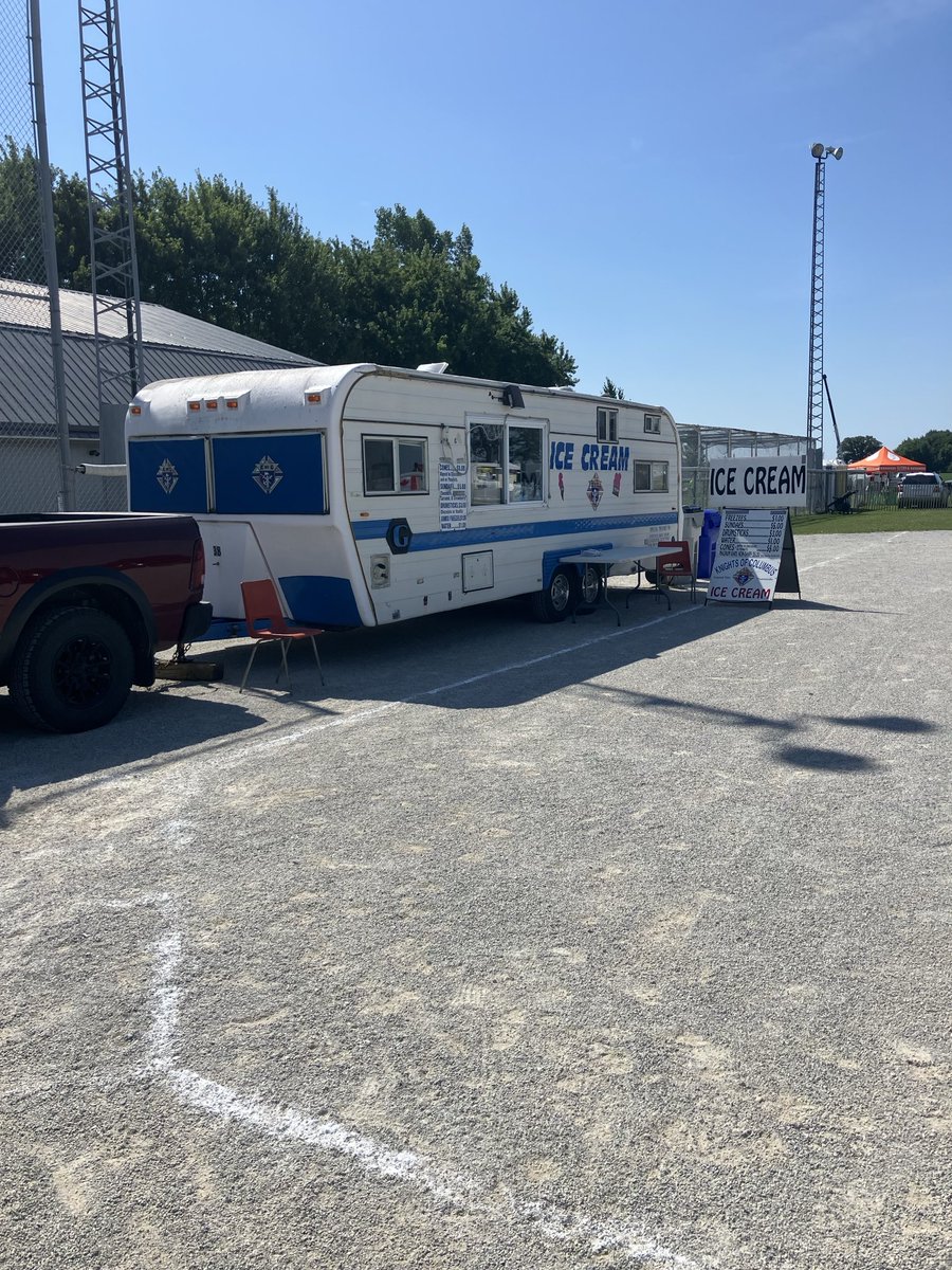 All set up at Oil Springs 160, come on out for delicious ice cream!