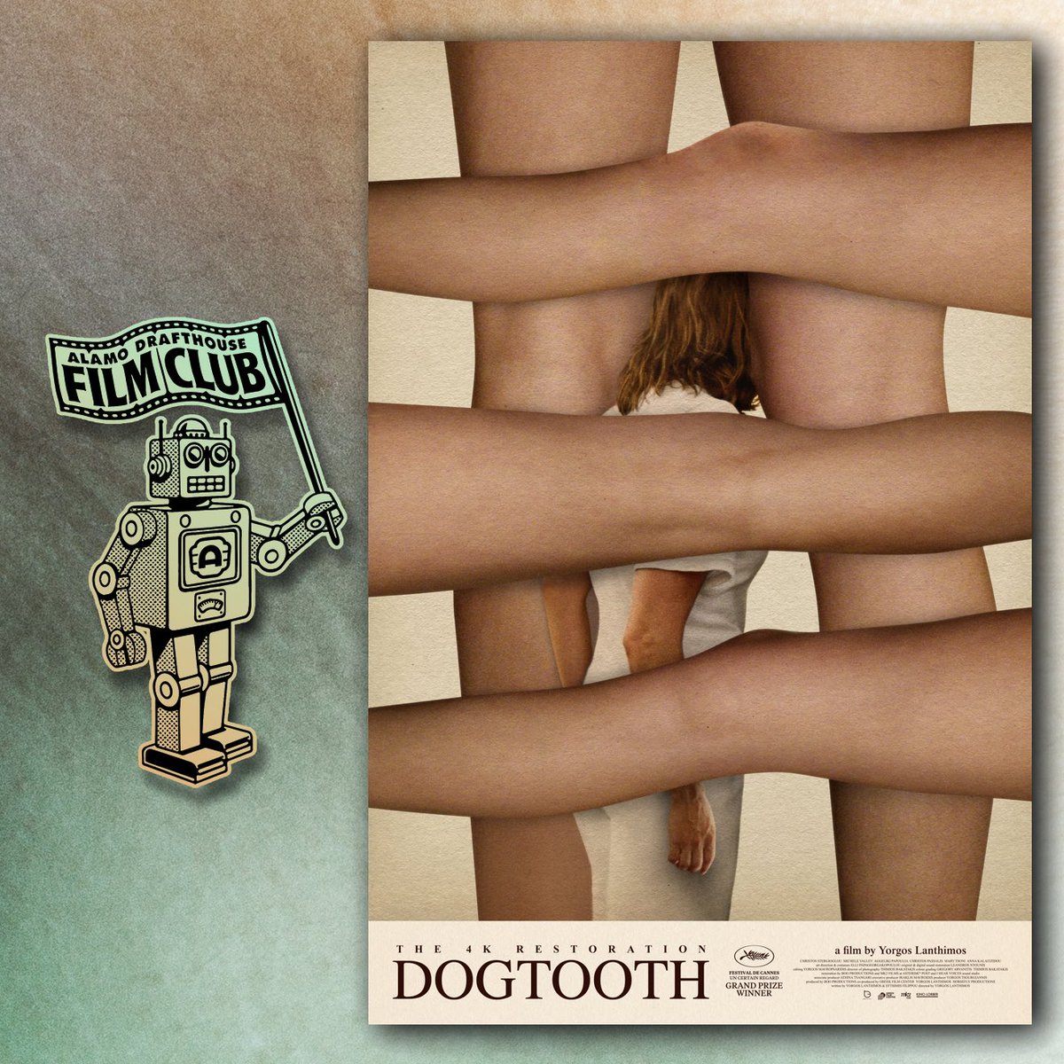 AlamoDC's tweet image. A family comedy… with bite. The darkly subversive #Dogtooth screens this Wednesday night only, in a new 4K restoration supervised by co-writer/director Yorgos Lanthimos (POOR THINGS, THE FAVOURITE).
🎟️: drafthouse.com/event/film-clu…
#AlamoDC #FilmClubLives @KinoLorber