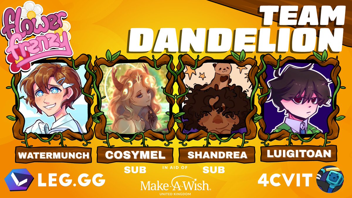 ShineEvents_'s tweet image. ⚠️SUBSTITUTE ANNOUNCEMENTS⚠️
@chillzo_ subs in for Nomad on Team Orchid
@cosymeliVT subs in for Lincu on Team Dandelion
Watch them compete TODAY at 7pm BST / 2PM EST