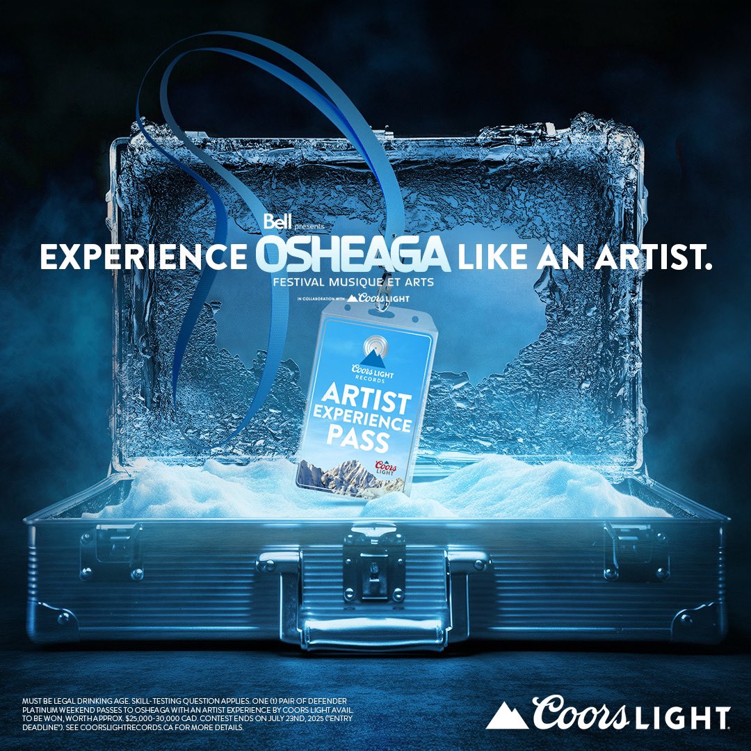 osheaga's tweet image. ALERTE DE CONCOURS 🚨✨
Courez la chance d’expérimenter OSHEAGA comme une vedette si Disques Coors Light vous « met sous contrat » ! @CoorsLight
Le prix inclut 2 billets Platine DEFENDER, un accès quotidien aux coulisses, le transport et l’hébergement, une rencontre exclusive…