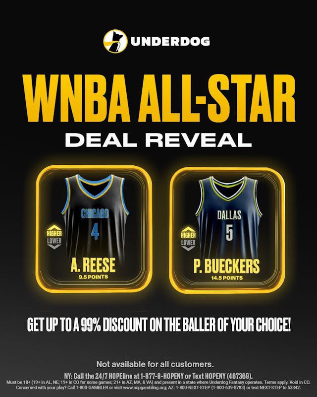UnderdogPicks's tweet image. WNBA All-Star Deal Reveal is live 🙌
Show us the Discount you unlocked 🔓👀