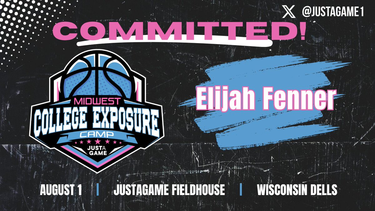 Justagame Fieldhouse (@justagame1) on Twitter photo ๐จCOMMITTED๐จ
Elijah Fenner has accepted his invitation to the Midwest College Exposure Camp! <a href="/ElijahFenn11611/">Elijah Fenner ๐ฏ</a>
๐
August 1st
๐ Justagame Fieldhouse
๐ Exposure camp led by NCAA Division II and III coaches
๐ Register: tinyurl.com/33ktt8cx ๐จCOMMITTED๐จ
Elijah Fenner has accepted his invitation to the Midwest College Exposure Camp! <a href="/ElijahFenn11611/">Elijah Fenner ๐ฏ</a>
๐
August 1st
๐ Justagame Fieldhouse
๐ Exposure camp led by NCAA Division II and III coaches
๐ Register: tinyurl.com/33ktt8cx