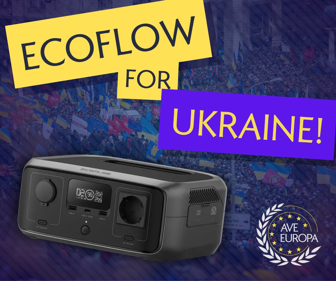 🇺🇦 | 🇪🇺

Solidarity with Ukraine lies at the core of our federalist project. Since then, we have established many friendships with people fighting in Ukraine and some of them are members of Ave.

We are trying to get enough funds to equip our friends with an "Ecoflow" power