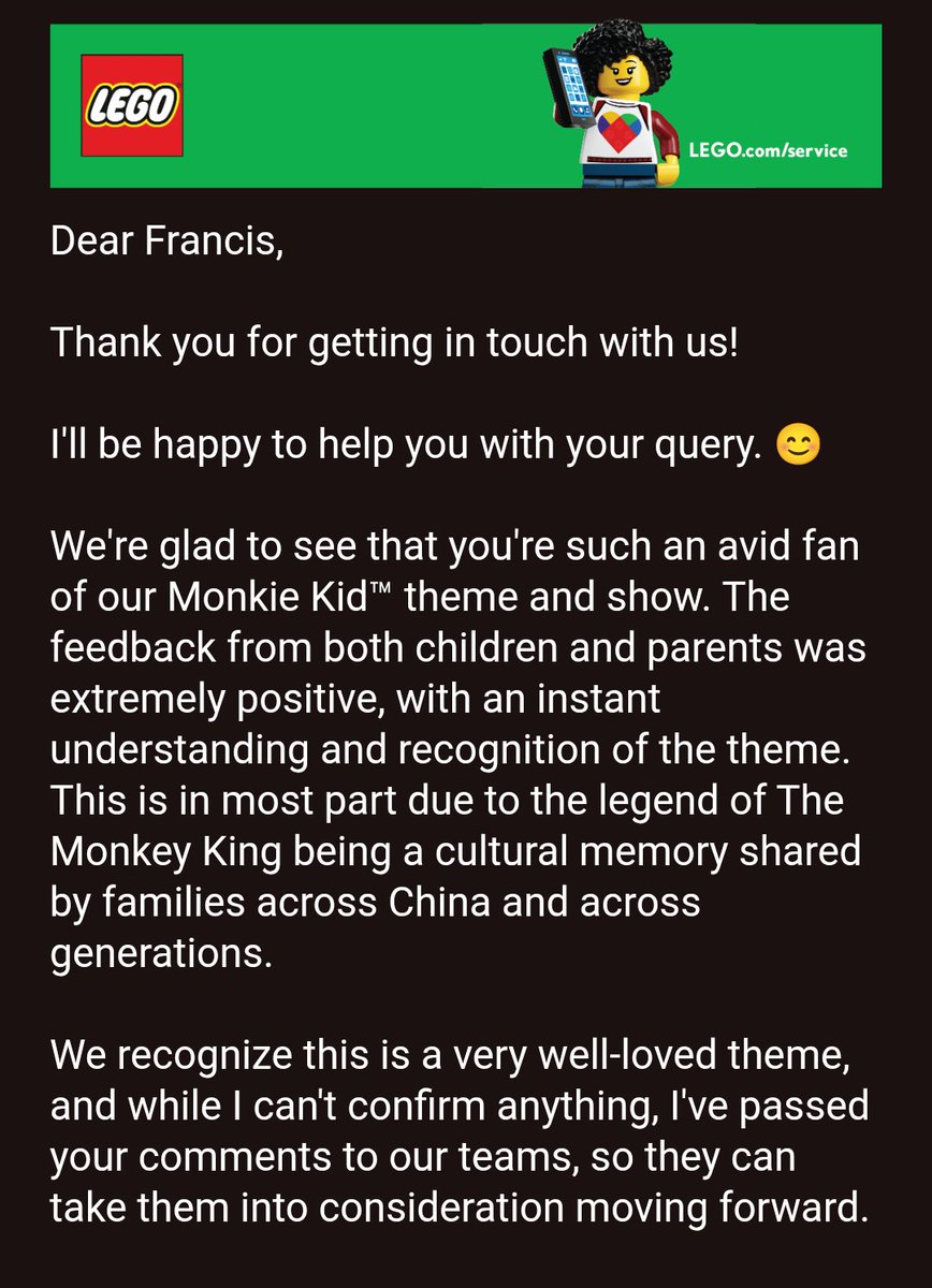 fran_olw's tweet image. GO TO EMAIL LEGO!!! all comments make a difference🫶#RenewMonkieKid