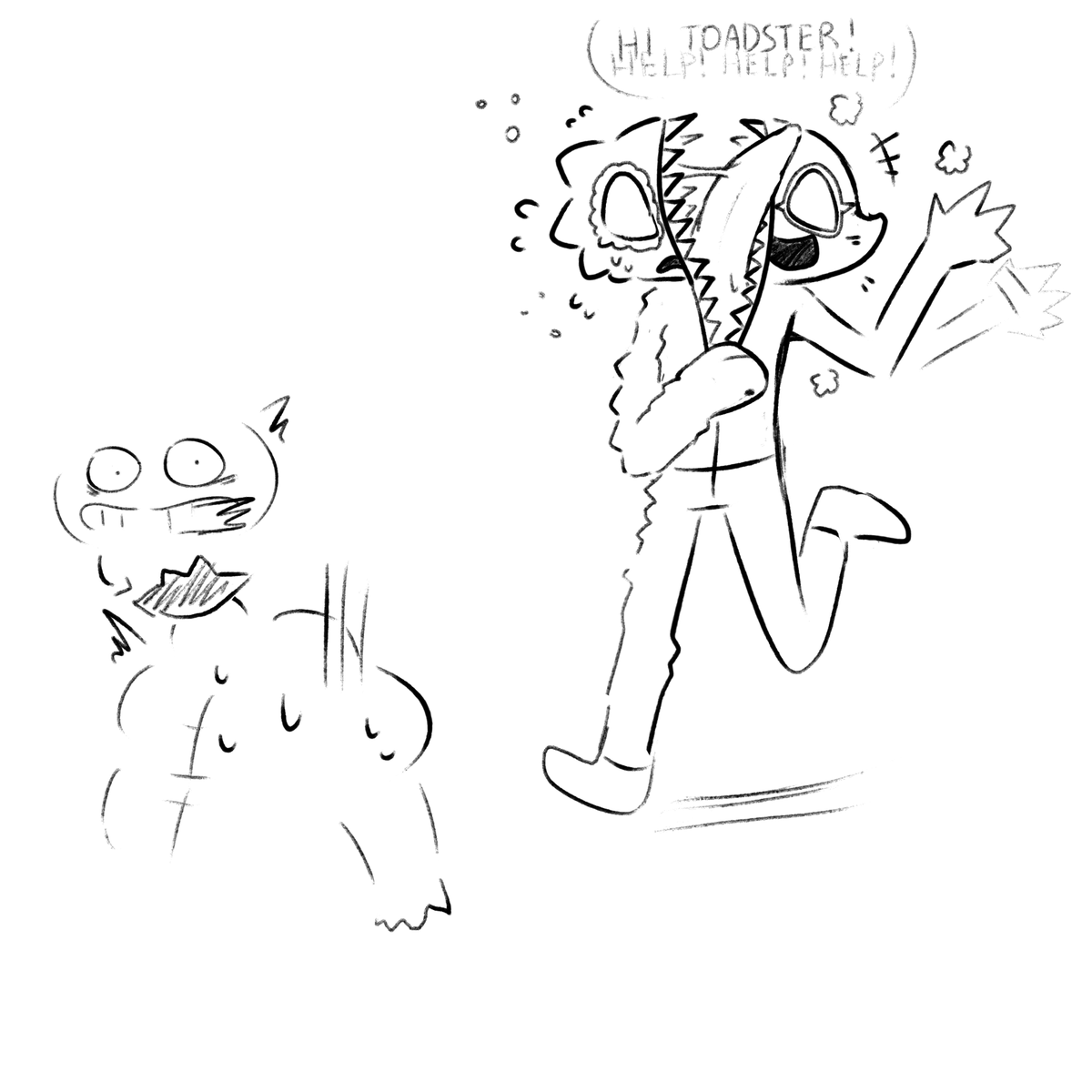 Stabberoniz's tweet image. 🟪🟩/🟫⭐️
i really like the idea of a hellish bittergiggle [not naughtified] being very whimsical and normal