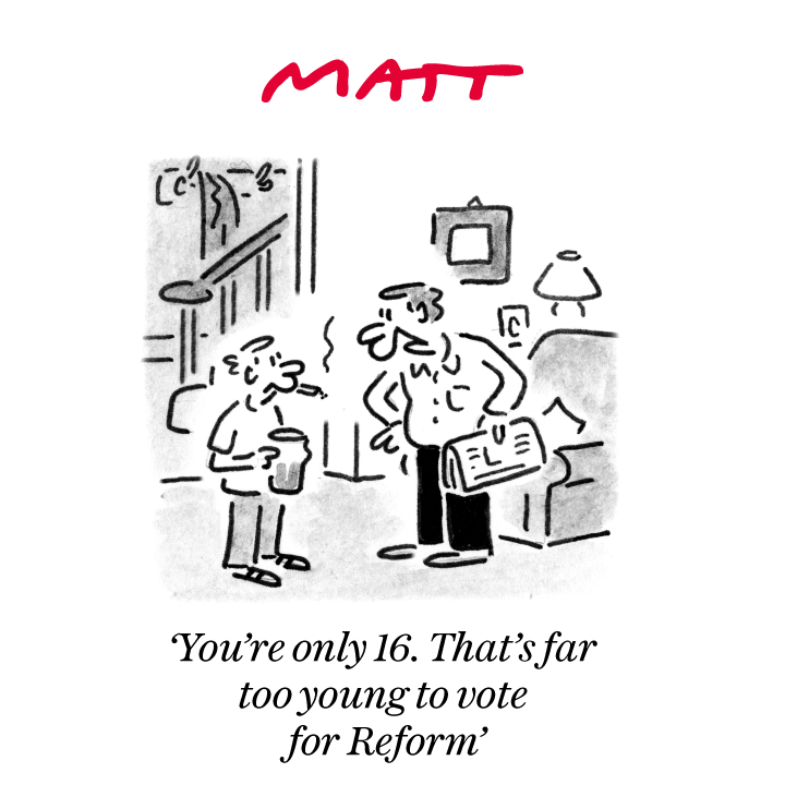 MattCartoonist's tweet image. My latest cartoon for tomorrow's @Telegraph
Buy a print of my cartoons at telegraph.co.uk/mattprints
Original artwork from chrisbeetles.com