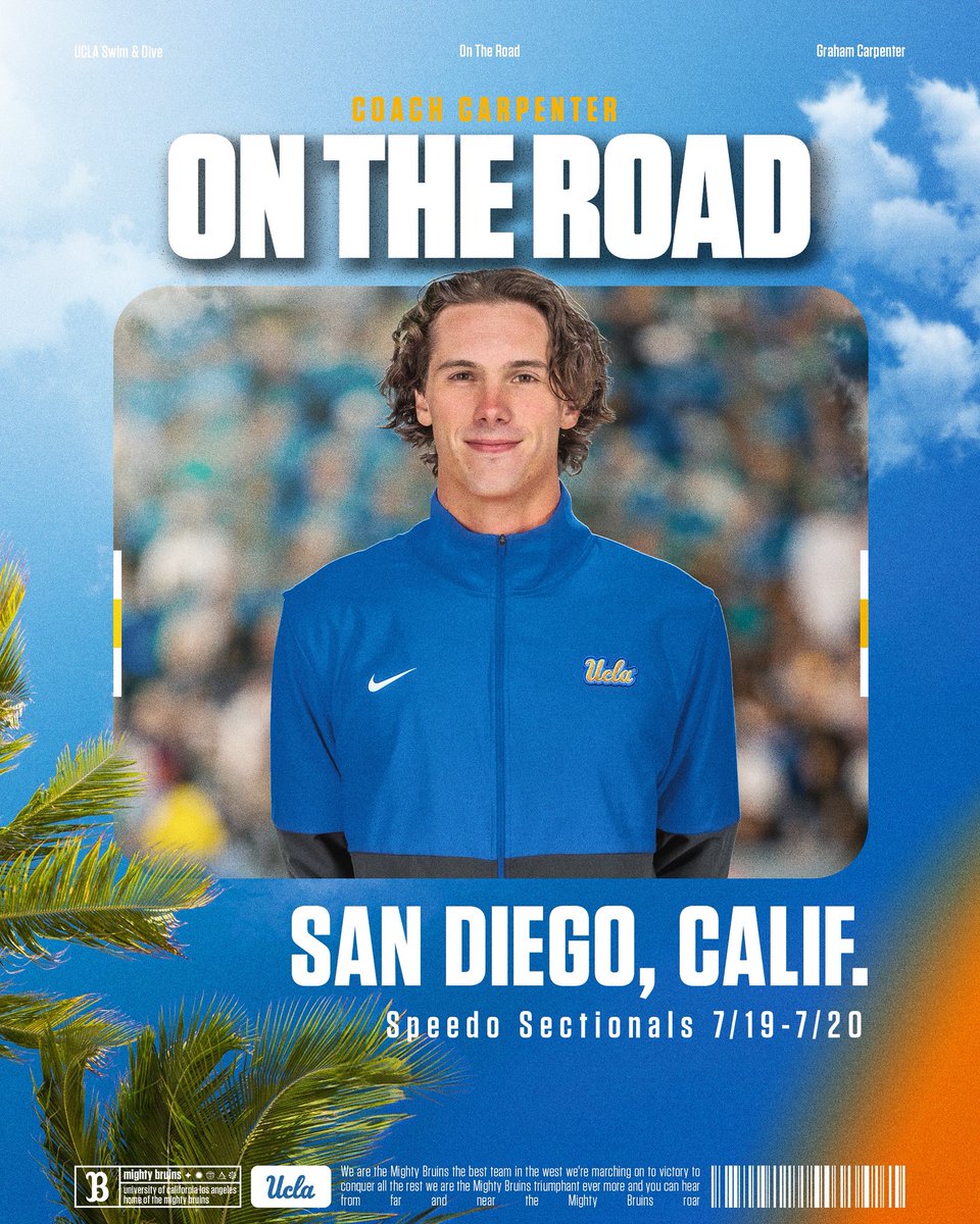 Looking for future Bruins! 

Assistant coach Graham Carpenter is in San Diego this weekend at the San Diego Speedo Sectionals July 19 and 20.

#GoBruins