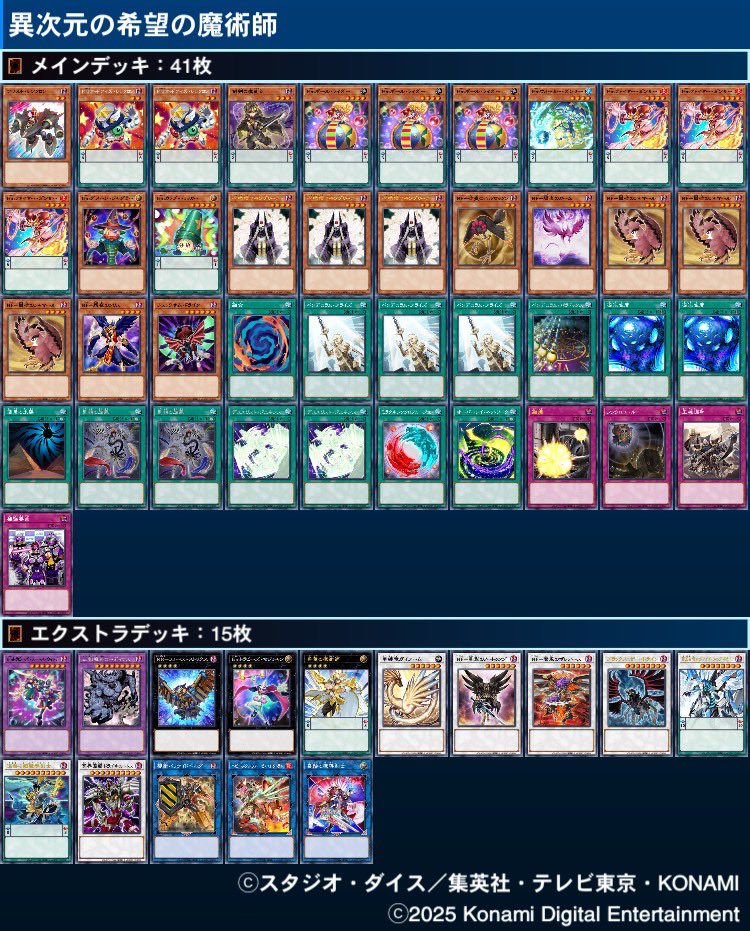 bean_yubo's tweet photo. #とまオフ
本日使った希望の魔術師のデッキです。
このカード難しくないですか？
天才的使い方募集です。
今回はオッドアイズシンクロンをエレクトラムで回収し、希望の魔術師で出すことでシンクロ時に除外されるデメリット回避として使用。
コーディウスはライフ消費エグいので太陽必須かもッス https://t.co/fIie8RX4UE
