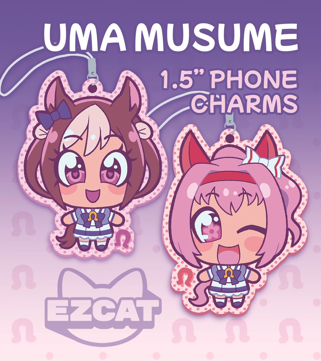 ezcatart's tweet image. phone charms will be up for preorder after next week, once all the artwork has been finalized 😼
for now here is the final uma im adding to the lineup. HARU URARA!!!💖💖💕🐎
#umamusume #haruurara