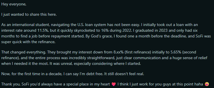 $SOFI helping people get their money right.