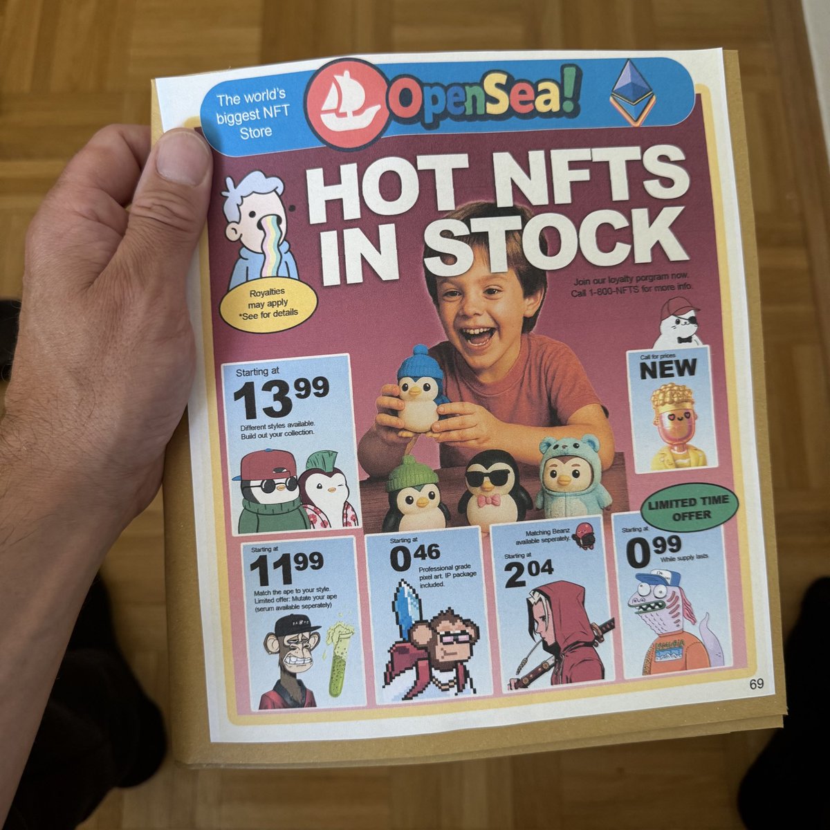Carl_m101's tweet image. Just checked my mailbox and the new OpenSea flyer is here 👀
What are we buying?