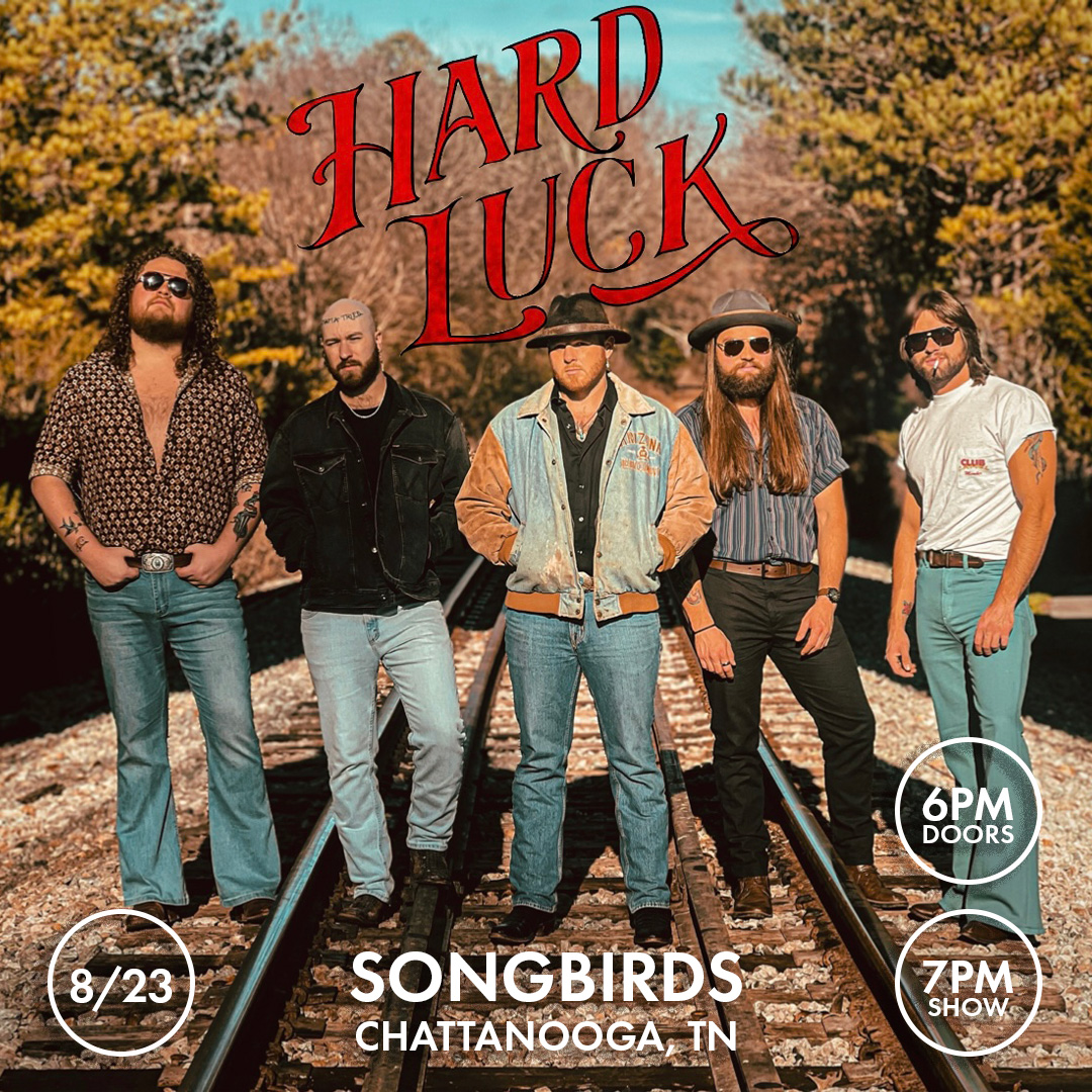 SongbirdsFound's tweet image. New show next month โผ๏ธ๐ Hard Luck is hitting the Songbirds stage on 8/23โa good olโ fashioned Southern Rock n Roll band delivering old school sounds in new tunes! On sale now ๐ธ
๐๏ธ eventim.us/hardluck ๐๏ธ
Doors at 6 PM, Show at 7 PM
Standing Show (+ limited table seating!)