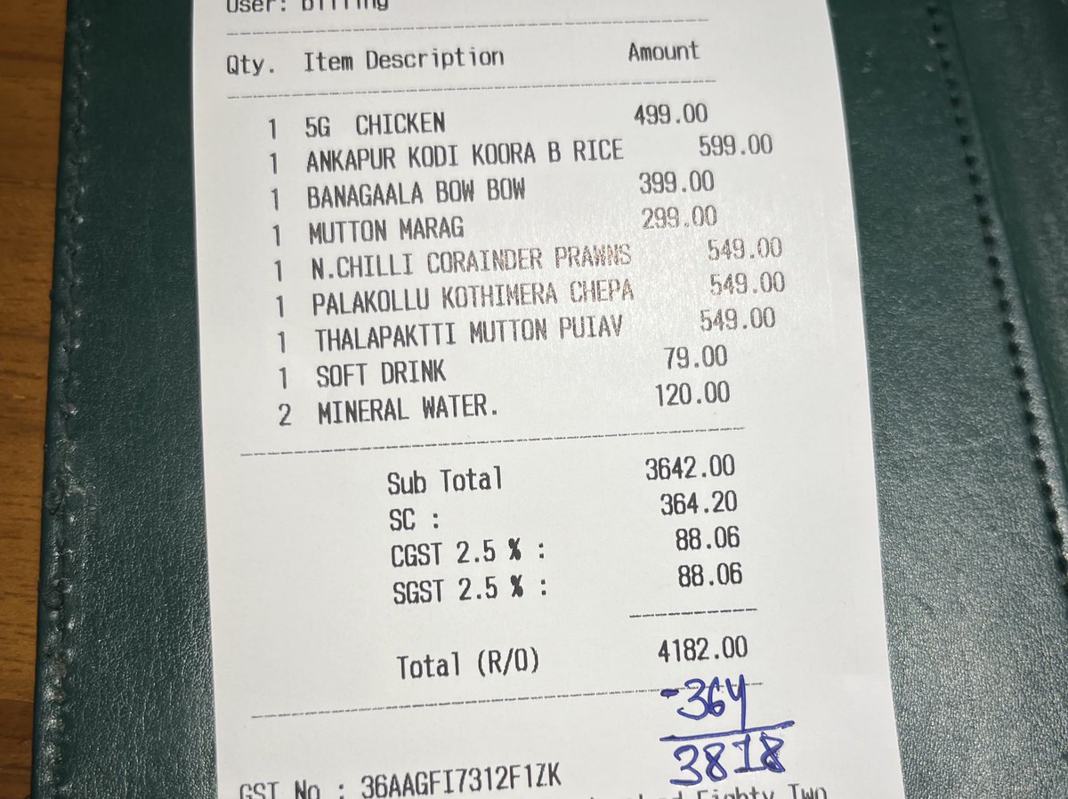 Tried #NaughtyKodi (Jubilee Hills, HYD) yesterday. 

Excellent starters and decent pulavs. 👌🏻
#CMFoodReviews