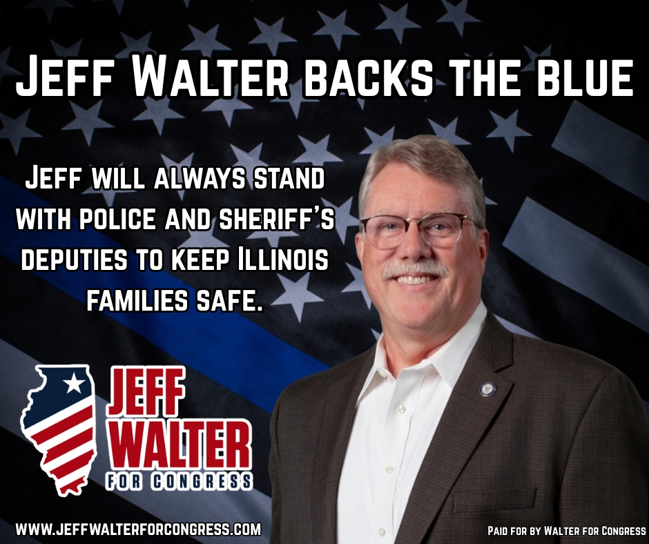 JeffWalterIL's tweet image. Jeff Walter will always stand with our police and sheriff’s deputies. He’s committed to law and order and keeping families in IL-11 safe. Public safety isn’t optional — it’s a priority. Visit jeffwalterforcongress.com for more information. #twill #BackTheBlue #IL11🇺🇸