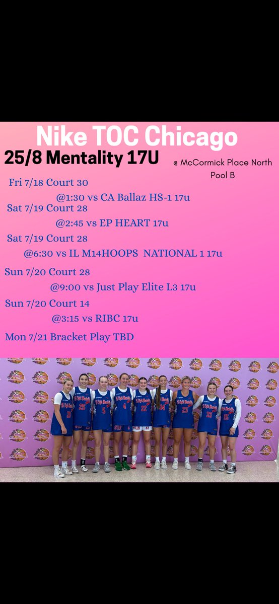 Here is my schedule for Chicago!