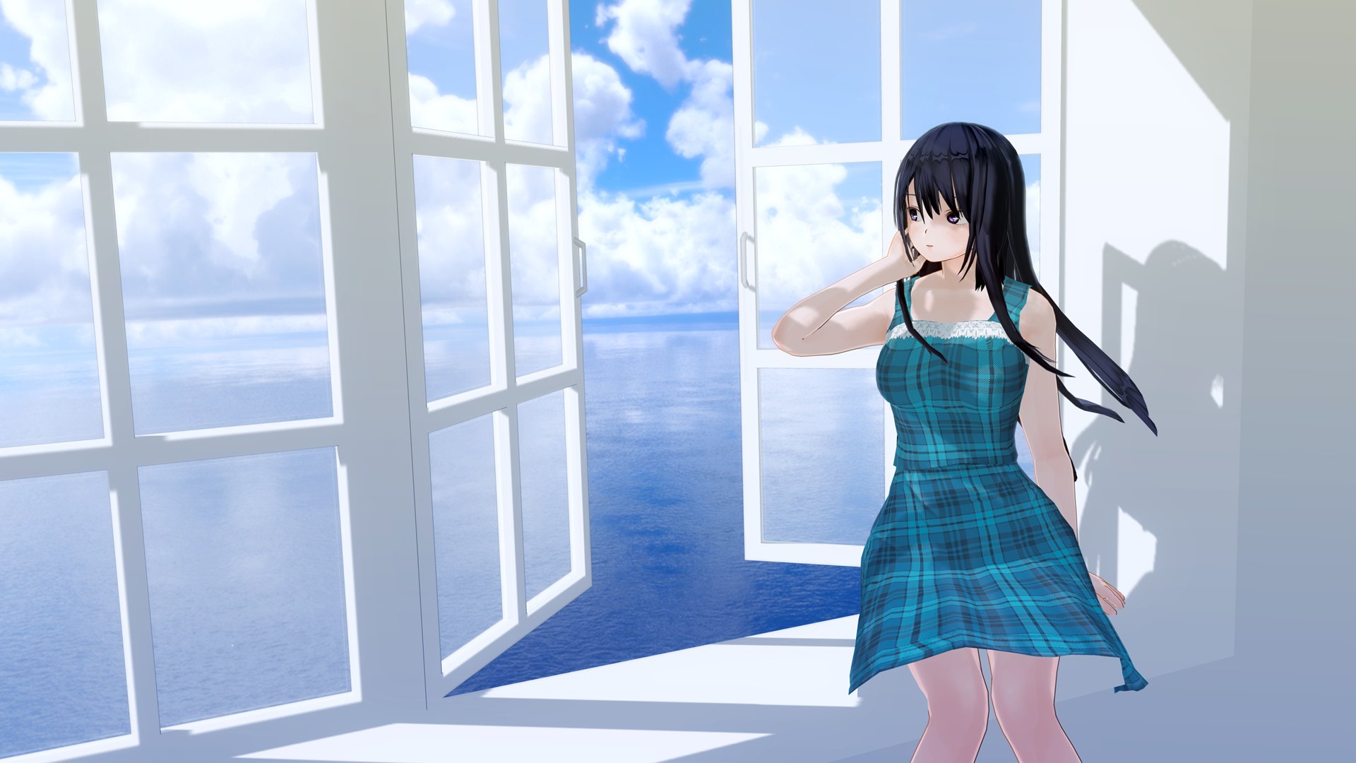 珈琲貴族先生　初夏の風 珈琲貴族先生]描き下ろしB2タペストリー（白峰莉花／セーラー服