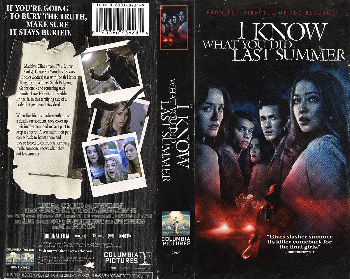 jonetodidthis's tweet image. Soon on the videostores next to you! 📼
Taking one last hook at #IKnowWhatYouDidLastSummer with a brand new VHS treatment. Run and own it! @JennKaytin
#movieposter #posterdesign #posterartist