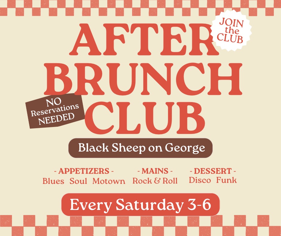 blacksheepnfld's tweet image. What Dan Smith Said: Hey! Hey you! The bunch out having brunch! Your next stop is the After Brunch Club at The Black Sheep on George.
Join Rob Pittman, Cullam Bruce-Lockhart, Cory Way, and myself to keep this beautiful day rocking along! 3-6 y’all!