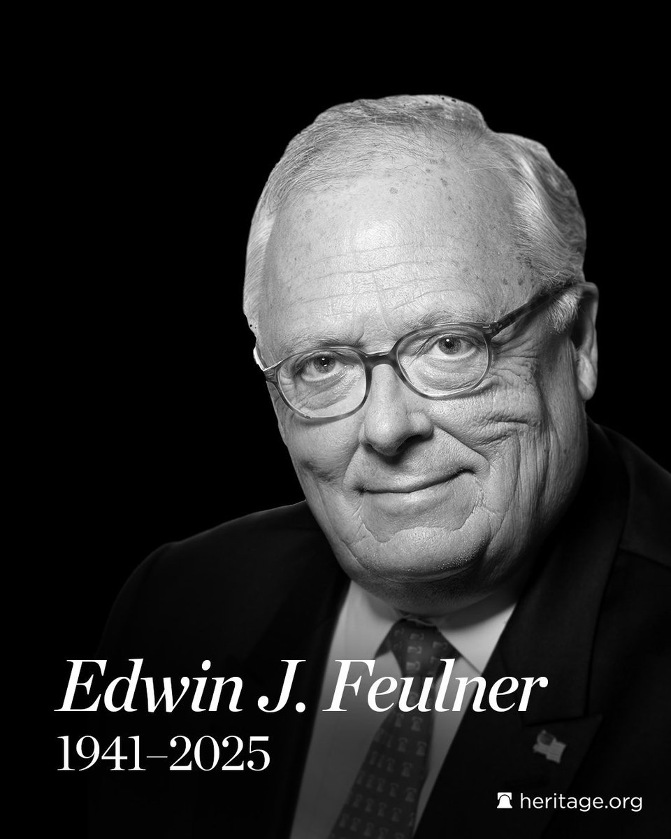 RepAndyBiggsAZ's tweet image. The conservative movement is full of faithful men and women who love God and country, but few have had as strong of an impact as Dr. Ed Feulner.
Ed was a lion for conservative causes, and he will be deeply missed.
Cindy and I are praying for comfort for his loved ones.