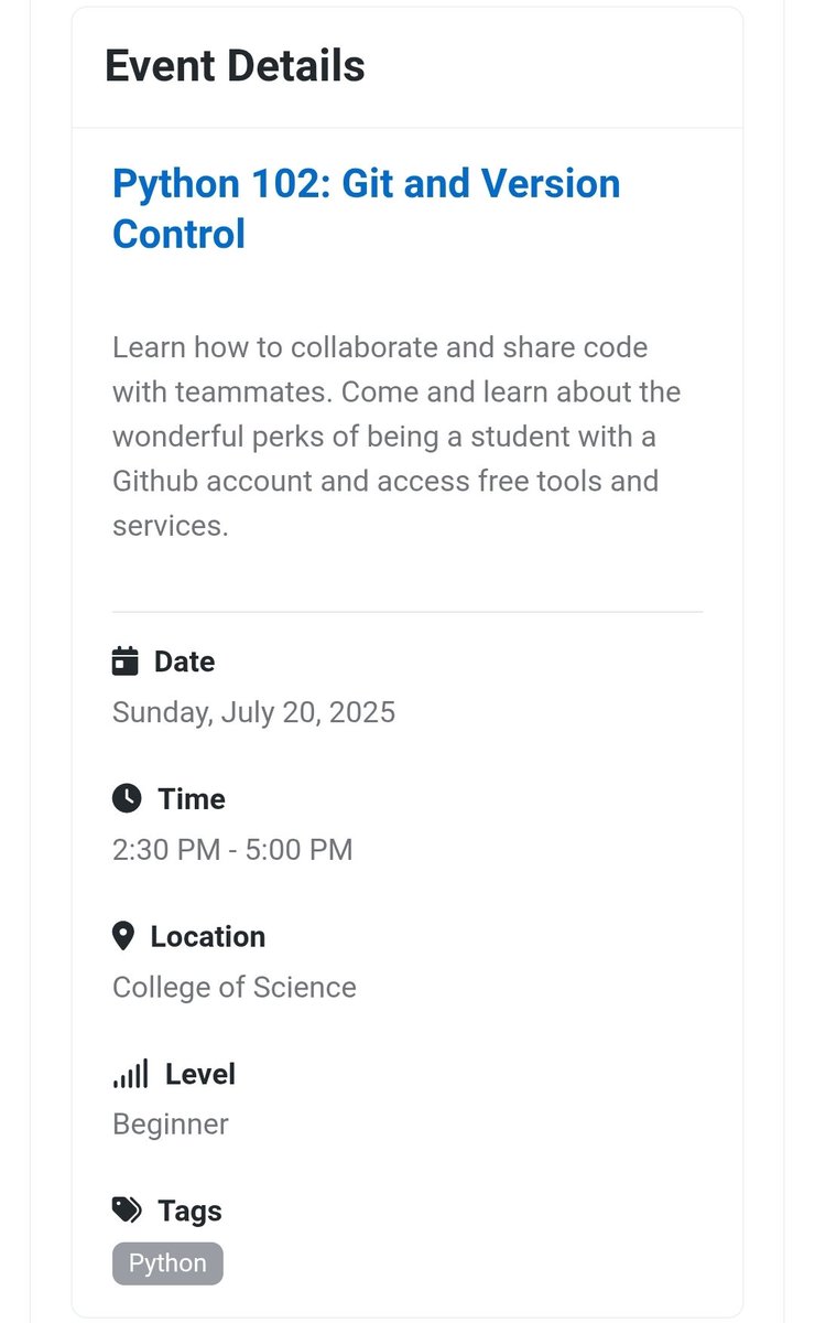 Hello Guys, we have our very first event of the semester tomorrow.

Come and learn how to access free services and tools

Venue: College of Science study area
Time: 2:30 pm

P.S: Free stickers for members who arrive on time🤭