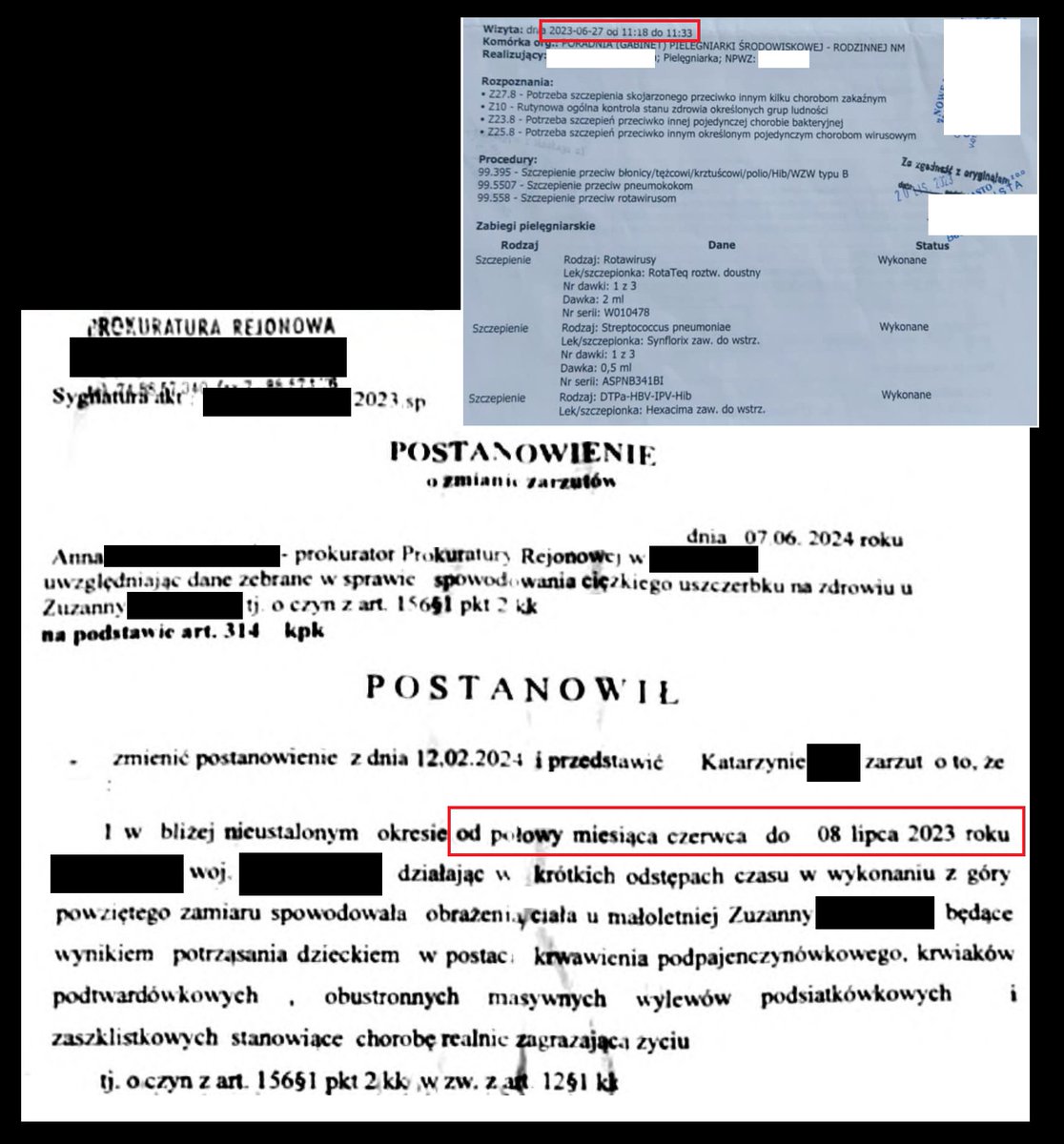 ‼️Uwaga‼️

Prośba o pomoc dla matki, która po zgłoszeniu NOP u dziecka kilka dni po szczepieniu została oskarżona o "potrząsanie dzieckiem" i prokurator postawił jej zarzuty spowodowania u dziecka "ciężkiego uszczerbku na zdrowiu".

Matka prosi o zgłaszanie się do niej rodziców,