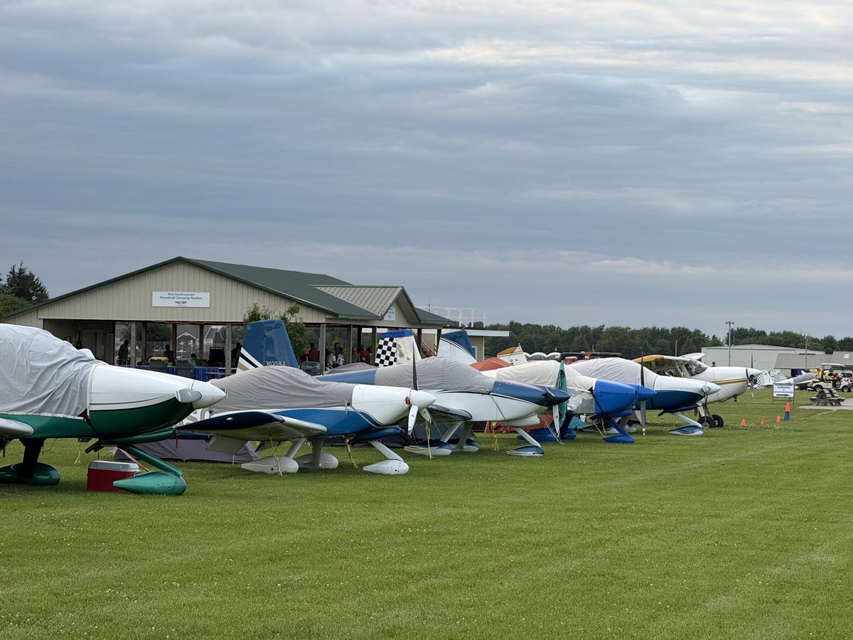 flybayer's tweet image. Made the yearly trek to Oshkosh Airventure yesterday!! 😁
Was going to fly up today, but weather forecast was bad so flew up a day early.
My wife is driving up today for her maiden visit!
Will be here till Thursday.