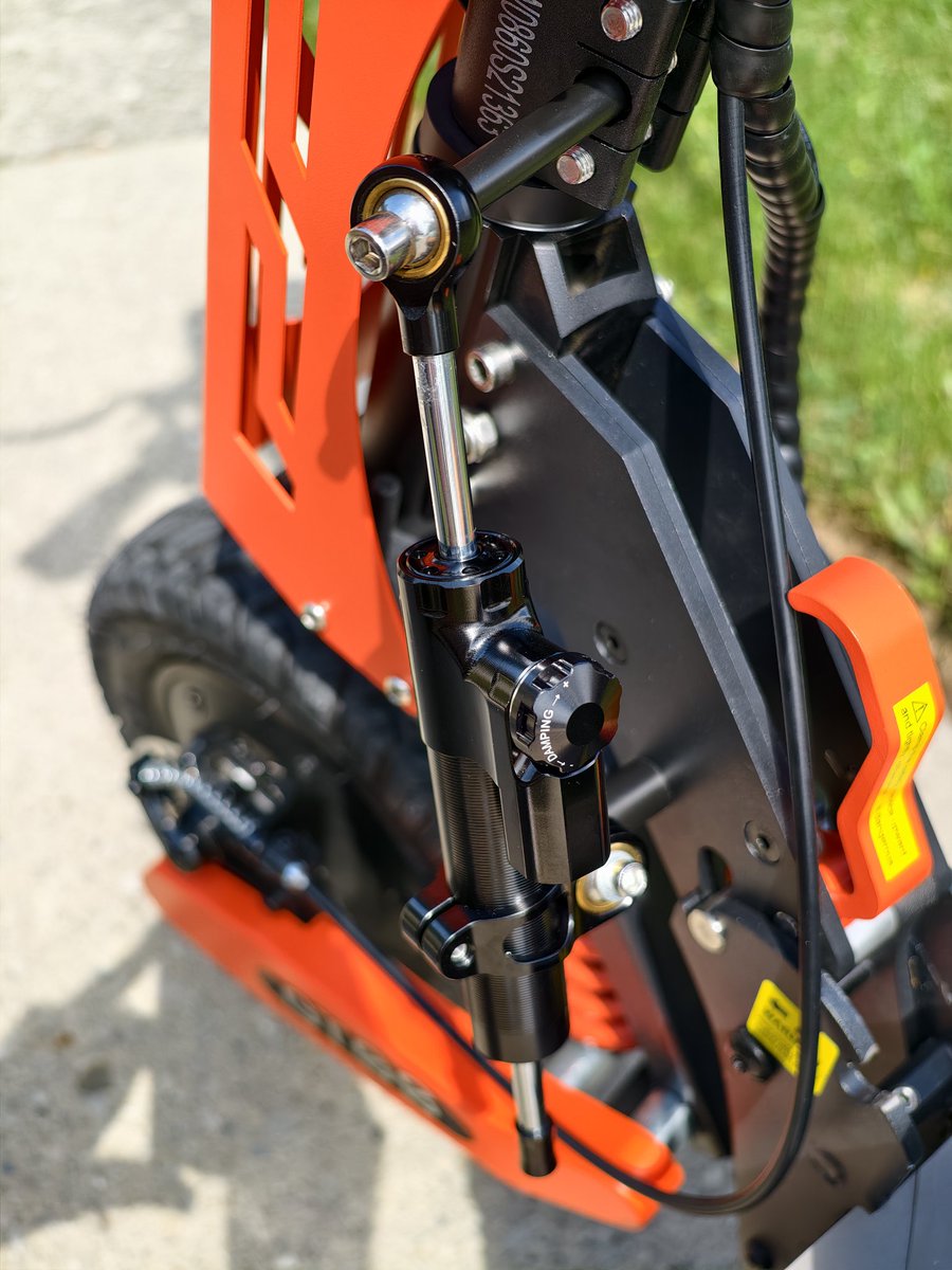 eatuna247's tweet image. With death wobble scaring me on my #arwibonscooter...I installed a damper for my steering.