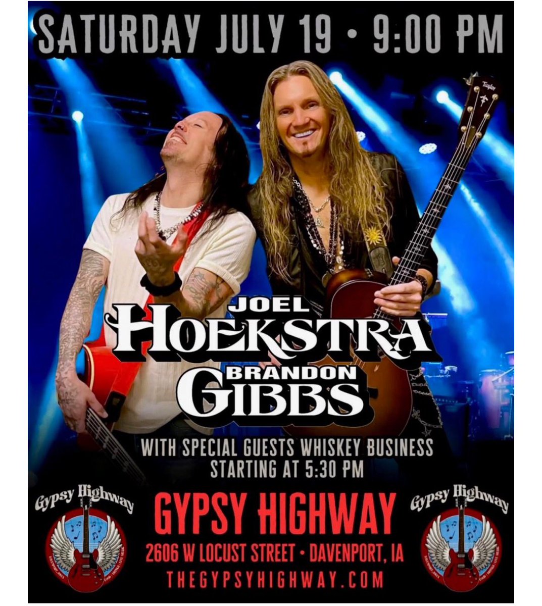 joelhoekstra13's tweet image. Fun Hoekstra/Gibbs show last night at the Arcada Theater in St Charles, IL.  Today we’ll be making an appearance at QC Rock Academy at 1pm and have a show tonight at Gypsy Highway in Davenport, IA!  Hope to see some of you there!