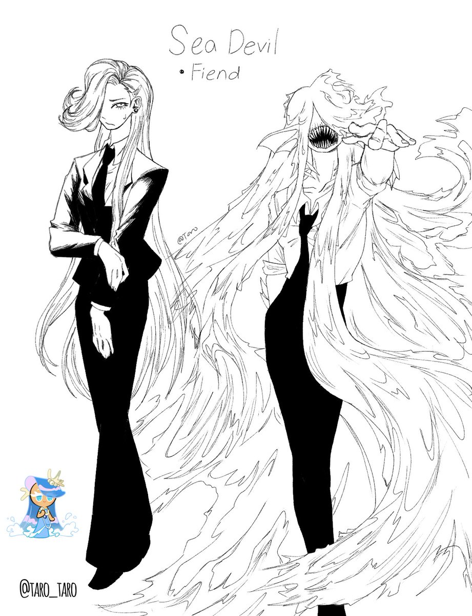 taro_taro669's tweet image. Some drawings for the chainsaw man au- I dont have much figured out for this I'm terrible at writing
#firespiritcookie #windarchercookie #seafairycookie #frostqueencookie