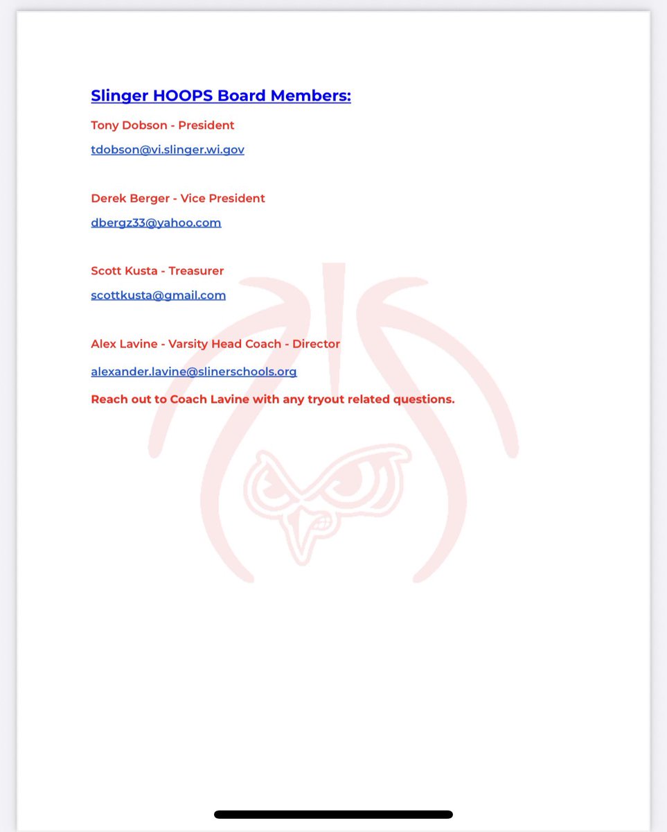 2025/2026 Slinger HOOPS Tryouts are Sunday, September 7th! 

Get signed up now‼️

slingerhoopsltd.sportngin.com/register/form/…

The deadline to register for tryouts is Thursday, September 4. 

Go Owls! #Family