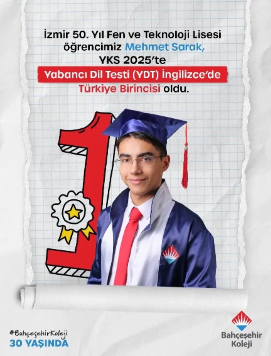 🏆 2025 YKS’de Yabancı Dil Testi (YDT) İngilizce alanında Türkiye Birincisi kampüsümüz öğrencisi Mehmet Sarak oldu! 

💻 11. Sınıfta kazandığı TÜBİTAK Bilgisayar Olimpiyatı Madalyası ile de bizleri gururlandıran sevgili öğrencimizi tebrik eder, başarılarının devamını dileriz.