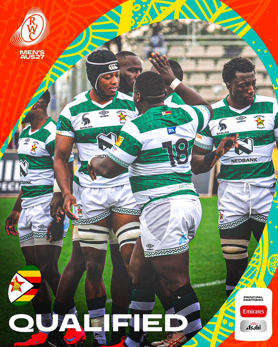 Securing their spot for the first time since 1991! 🇿🇼

Congratulations to Zimbabwe for winning the Rugby Africa Cup. We will see you in Australia 👏

#RWC2027