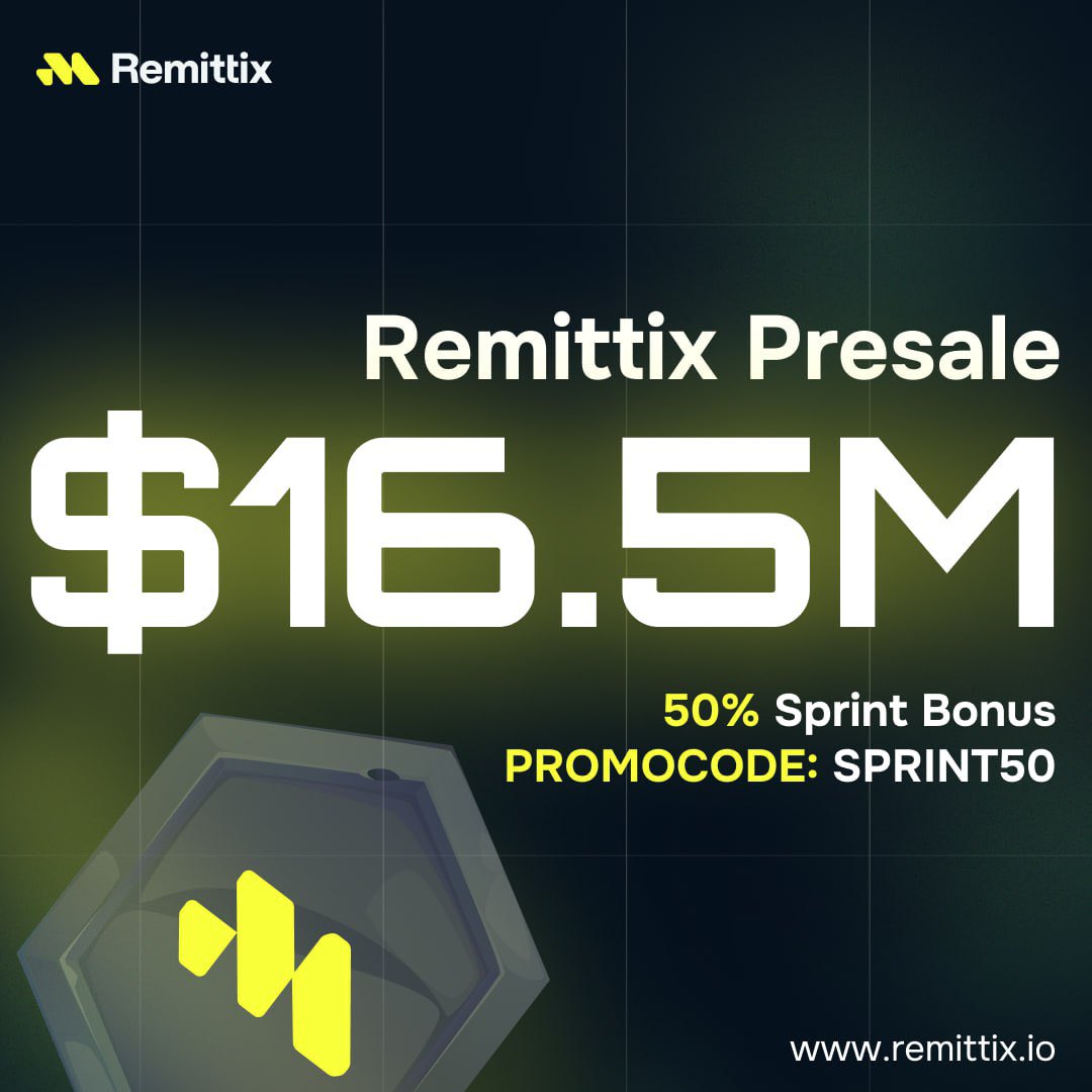 remittix's tweet image. 🚨 Remittix Update 🚨

Over $100,000 raised in under 24 hours. The good times are officially back.

🔥 That brings our total raise to $16.5 million, with just $1.5 million left to hit the soft cap.

💥 Special Offer. Limited Time Only
Use code SPRINT50 at checkout to get a 50%…