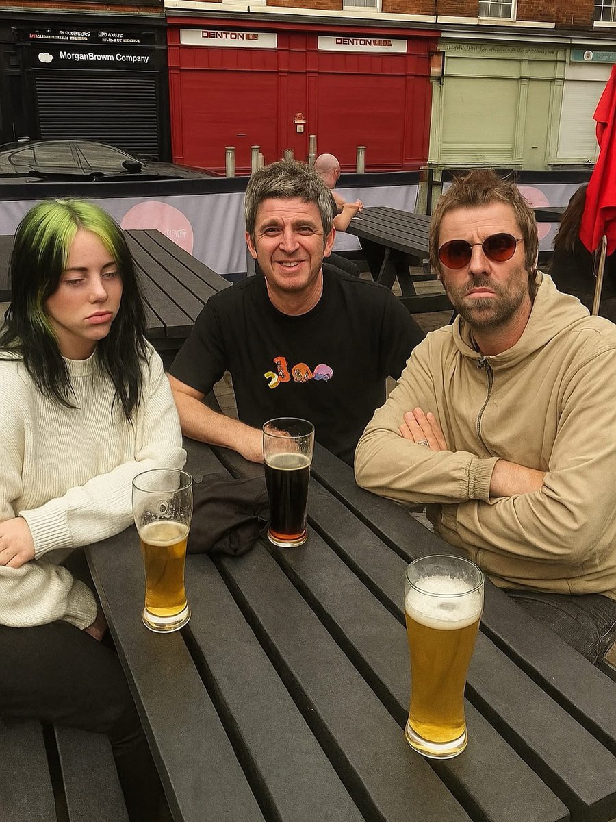 Billie Eilish spotted enjoying a couple of pints with Liam and Noel in our beer garden this afternoon ahead of their gigs in Manchester tonight 🏡🍺🎶

We’ve got live music of our own on this evening 8pm until late, come on down! 🍻