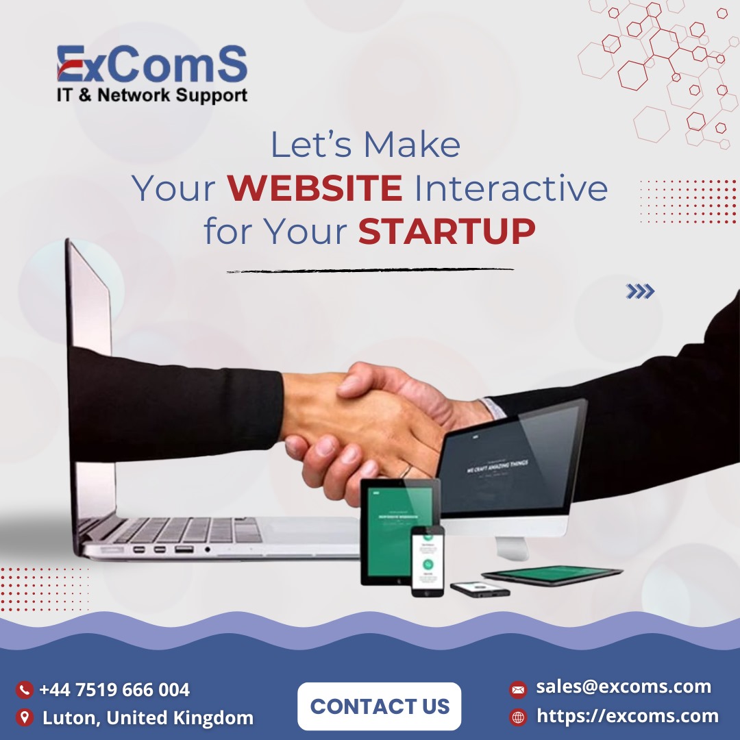 excoms_12's tweet image. Let’s Make Your Website Interactive for Your Startup
At ExComS, we specialize in creating smart, responsive, and user-friendly websites tailored to the needs of new and growing businesses.
.
Contact us:
+44 7519 666 004
#StartupWebsite #WebDesignForStartups #InteractiveWebsite