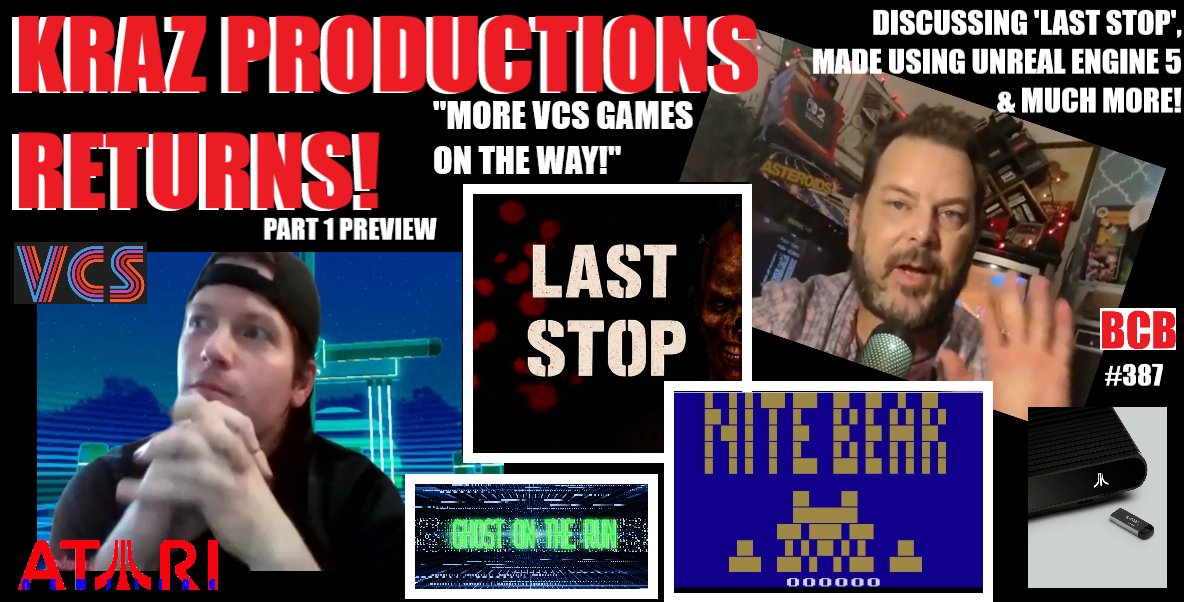 ballistikcoffee's tweet photo. TONITE on an #AtariNewsline special! It's Part 1 of today's #interview with #KrazProductions! We discuss #LastStop, which is a horror game releasing on July 25, 2025 on the #AtariVCS, made using #UnrealEngine5! We also discuss other awesome #Atari #homebrews such as #NiteBear, #GhostontheRun, #JetlandSkies & more! This is part 1 of a 2 part special, coming soon! 6p MT! Link Incoming!