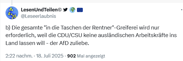 Es interessiert mich wirklich, wie man zu einer so... speziellen Sicht auf die Welt kommen kann. Die <a href="/cducsubt/">CDU·CSU</a> will also keine ausländischen Arbeitskräfte ins Land lassen. Woher bezieht man so einen Unfug und warum glaubt man ihn auch noch? 😵‍💫😳