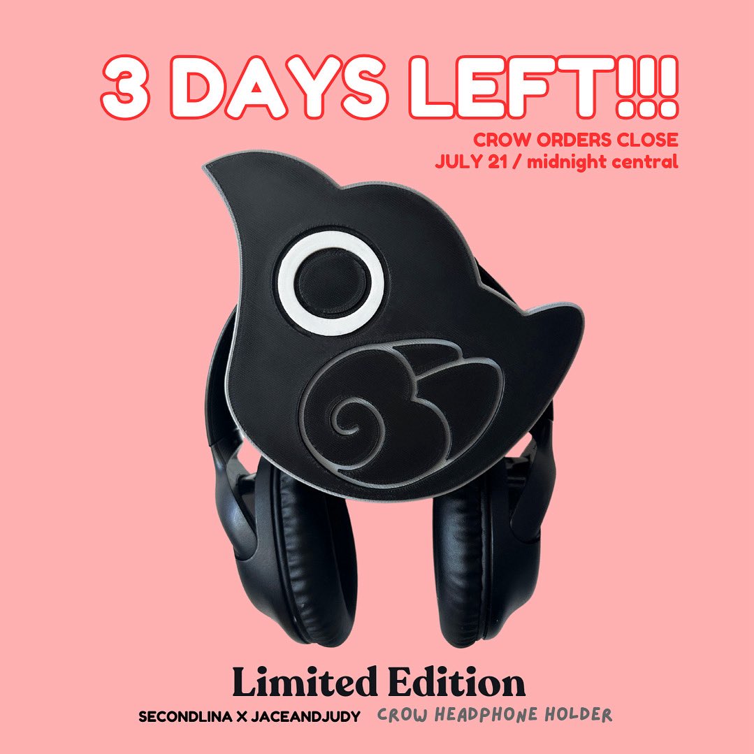 jaceandjudy's tweet image. THREE DAYS LEFT to get a crow! 🐦⬛
get it here: jaceandjudy.com