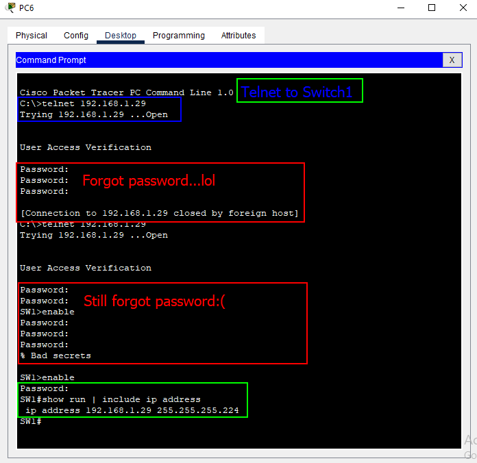 bearded_tayo's tweet image. Configured IP settings on two switches using VLAN 1 for mgt, assigned IPs &amp;amp; default gateways so they cld talk outside their own network. Didn&apos;t touch VLANs or trunking but messed arnd with some commands. I just made sure the switches were reachable.
#100DaysOfNetworking @ireteeh