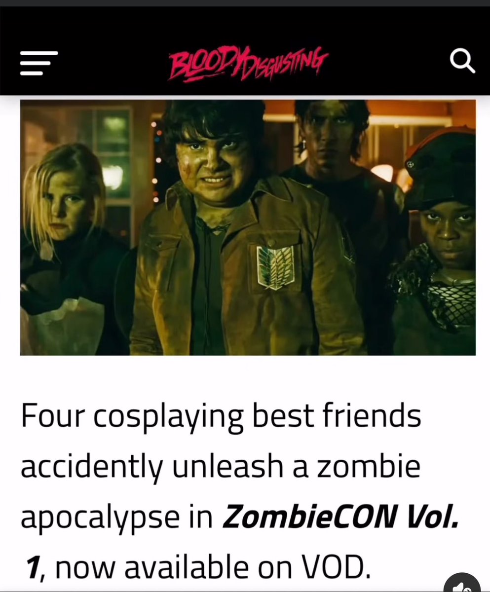 zombieconmovie's tweet image. Thanks for the S/O @BDisgusting!
Have you watched @zombieconmovie yet? Cosplayers fighting #zombies with collectible katanas. #nowstreaming