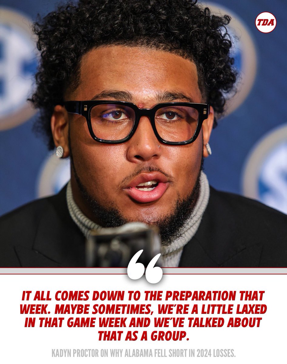 TDAlabamaMag's tweet image. Kadyn Proctor details why Alabama fell short in 2024 losses.
tdalabamamag.com/2025/07/17/kad…