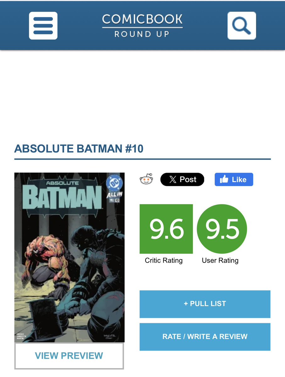 FelixComicArt's tweet image. ABSOLUTE BATMAN #10 is out this week…and it’s achieved the highest aggregate critics’ ratings for the series to date! 9.6! This book is on FIRE! The best-selling AND best-reviewed title on the stands!
Congrats to Nick & Scott on their well-deserved recognition by the Eisners!