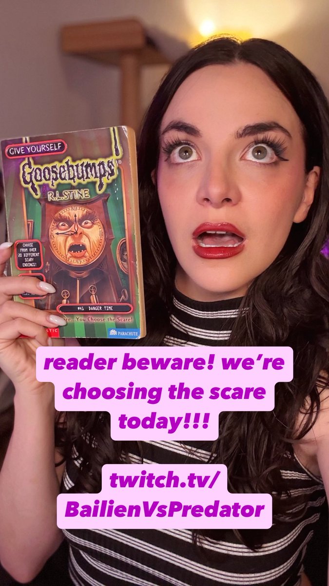 baileymeyers's tweet image. it’s DANGER TIME on stream today, and we’re choosing all the scares!!!
watch now @ twitch // BailienVsPredator